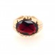 Pre Owned 9ct Garnet Signet Ring ZX942